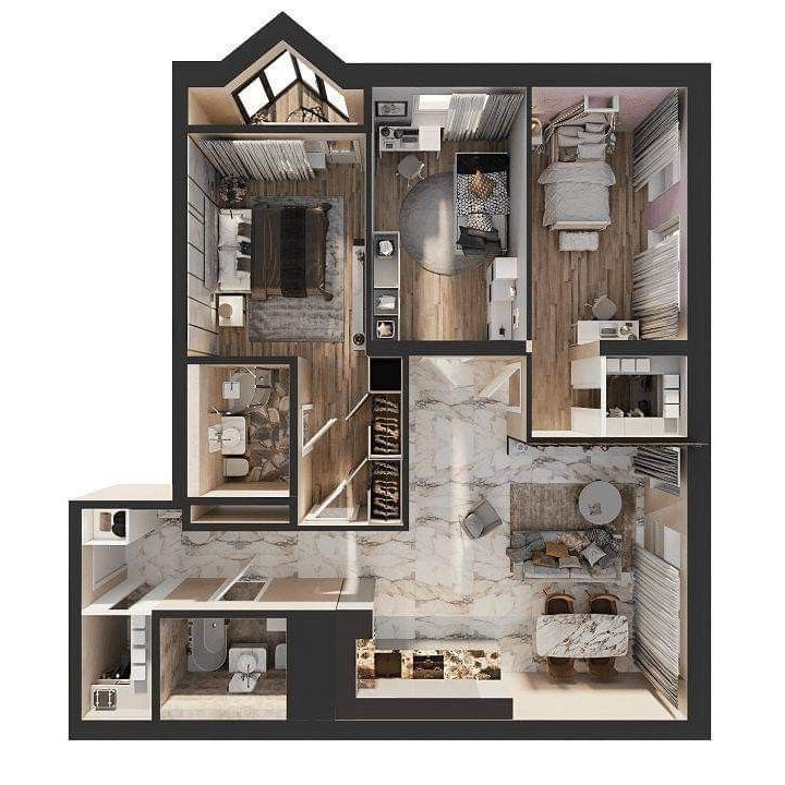 desain rumah minimalis dengan konsep industrial free revisi