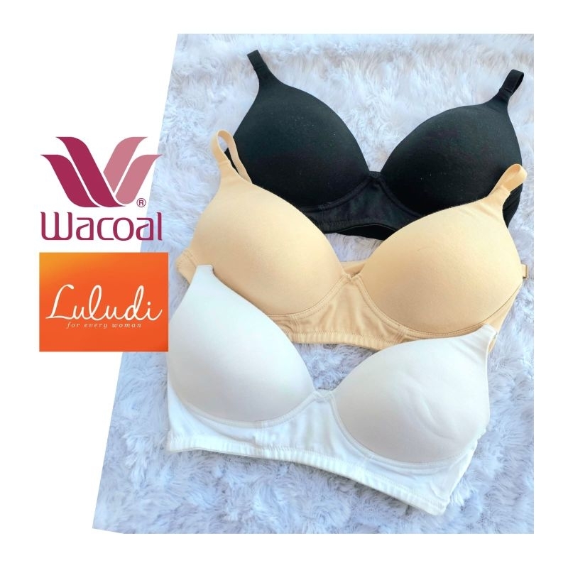 BRA LULUDI by WACOAL TANPA KAWAT SIZE S M L LL/XL K105/K117 LLB60103A FEEL FREE NON WIRE WIRELESS BU