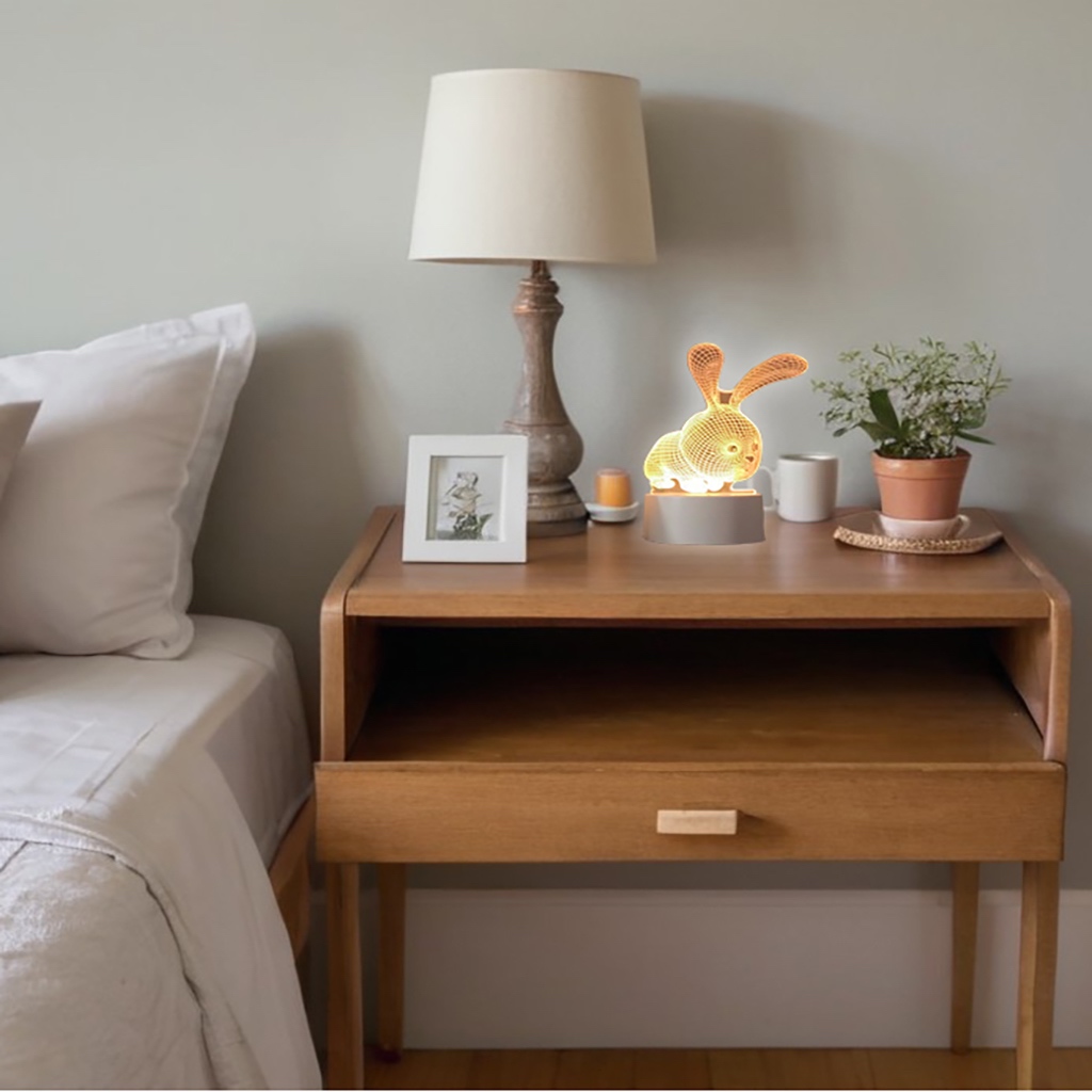 Lampu Hiasan Akrilik 3D | Lampu Tidur Akrilik LED 3D | Lampu Tidur