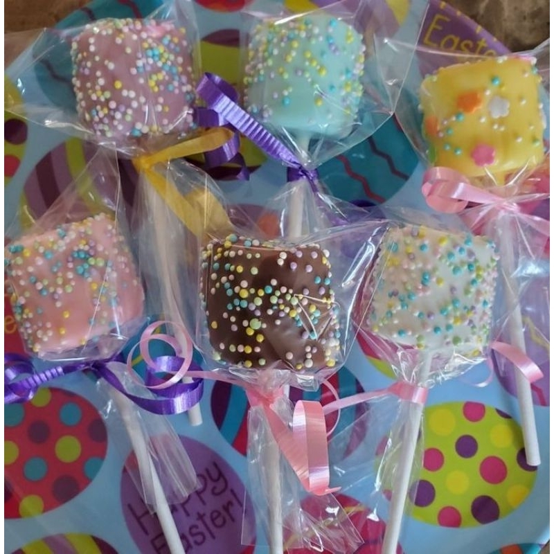 

marsmallow balut cokelat lolipop stick/ marsmallow