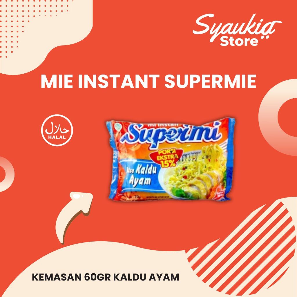 

7 Bungkus - MIE INSTANT SUPERMIE SUPERMI 60GR KALDU AYAM Depot Kuliner