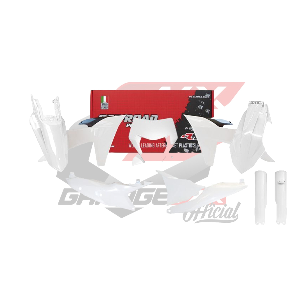 BODY SET RTECH PLASTIC KIT KTM 2024 - WHITE BLACK