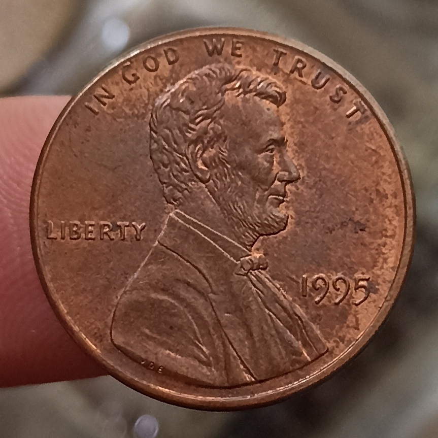 Koin Kuno Amerika Lincoln One Cent Tahun 1995