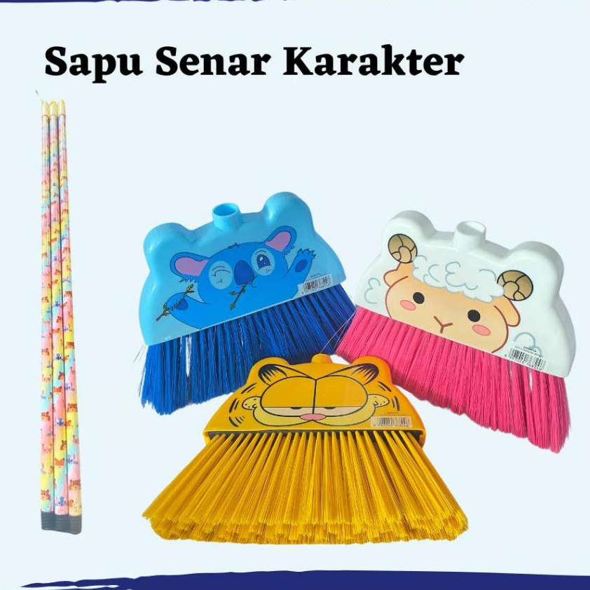 SAPU SENAR KARAKTER SAPU PLASTIK SAPU PANJANG SAPU LANTAI SAPU NYLON SAPU SENAR