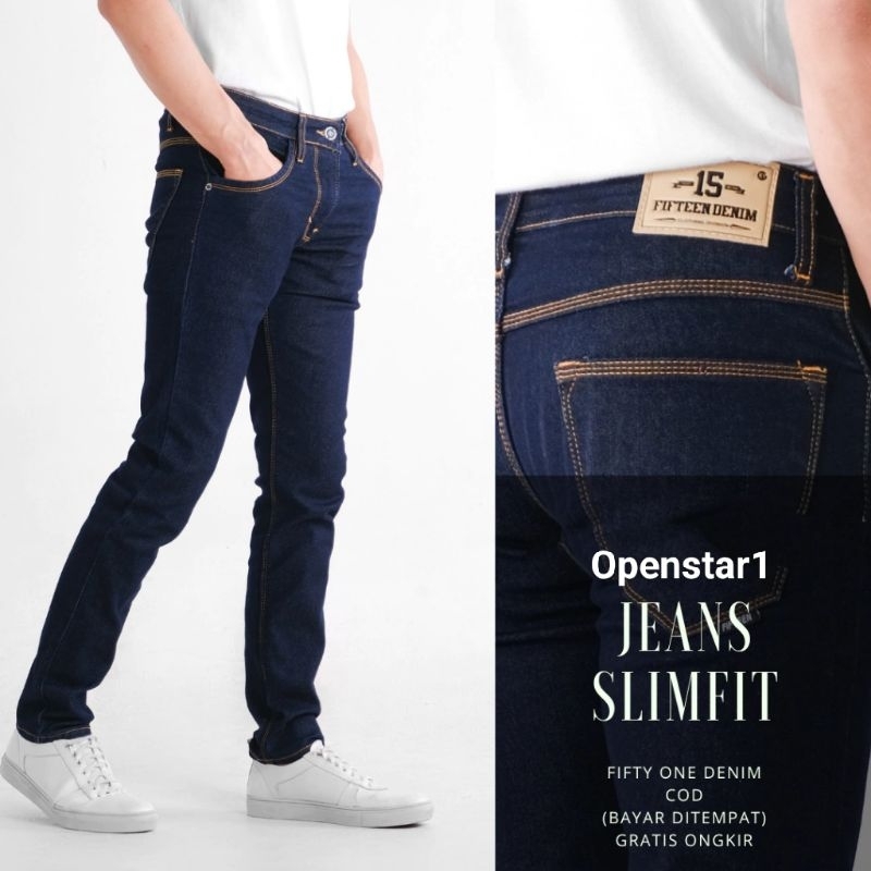FIFTEEN DENIM - Celana Jeans Pria Slim Fit Streetch Original New Fifteen Denim/ Celana Jeans Pria Sl