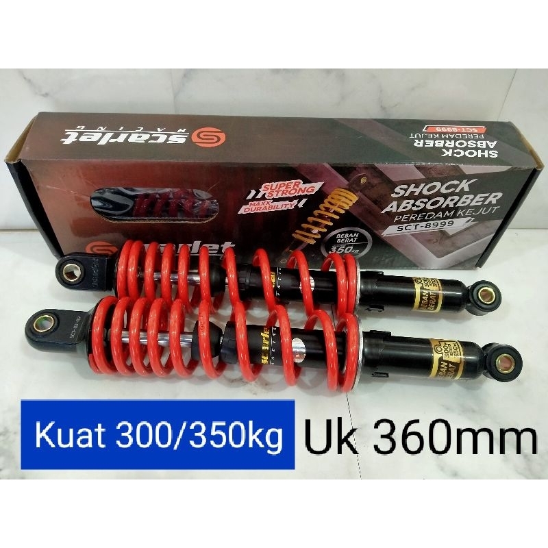 Scarlet Original type 8999 - shock belakang beban berat Uk 360mm, super strong berat beban bisa samp