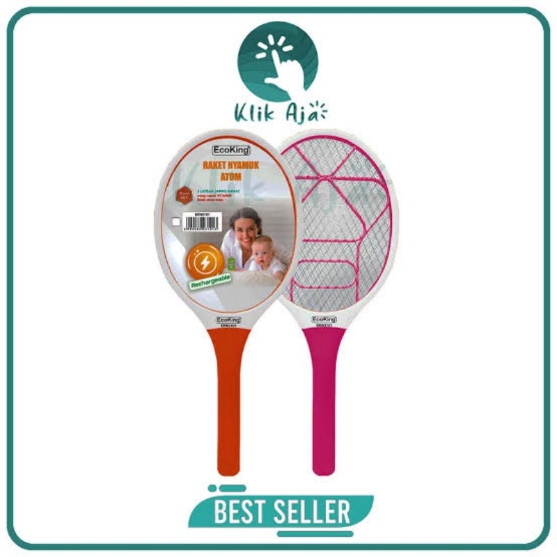 RAKET NYAMUK CAS ATOM ECOKING / PEMBASMI NYAMUK
