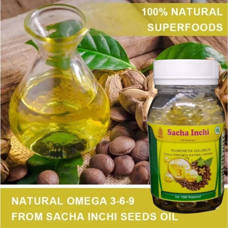 kapsul minyak Sacha inchi Omega-3,6,9 original