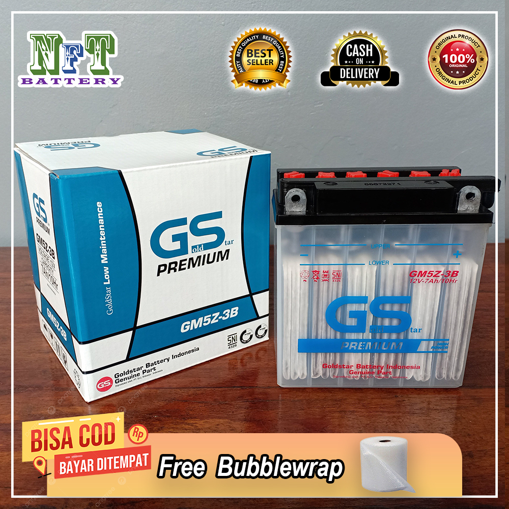 Aki Motor Vega R, Vega Zr, Poswan, F1Zr GM5Z-3b GS Premium Aki Basah