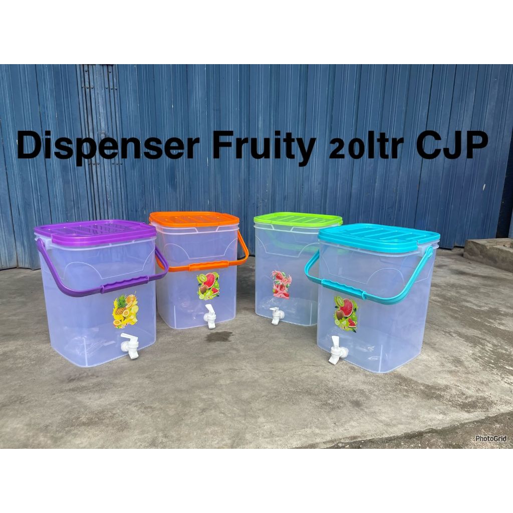 Drink Jar / Dispenser 20 Liter Fruty CJP / Tempat Minuman + Kran + Tutup