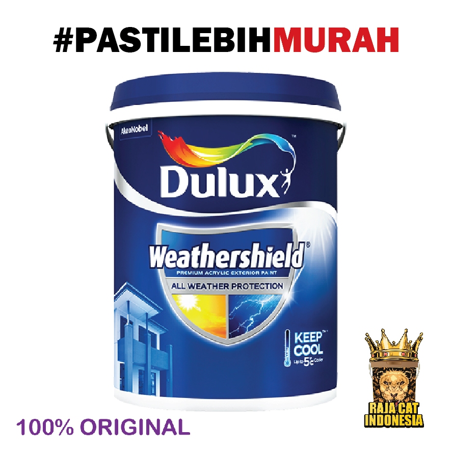 Cat Tembok Eksterior Dulux Weathershield Brilliant White 2290 20 Liter