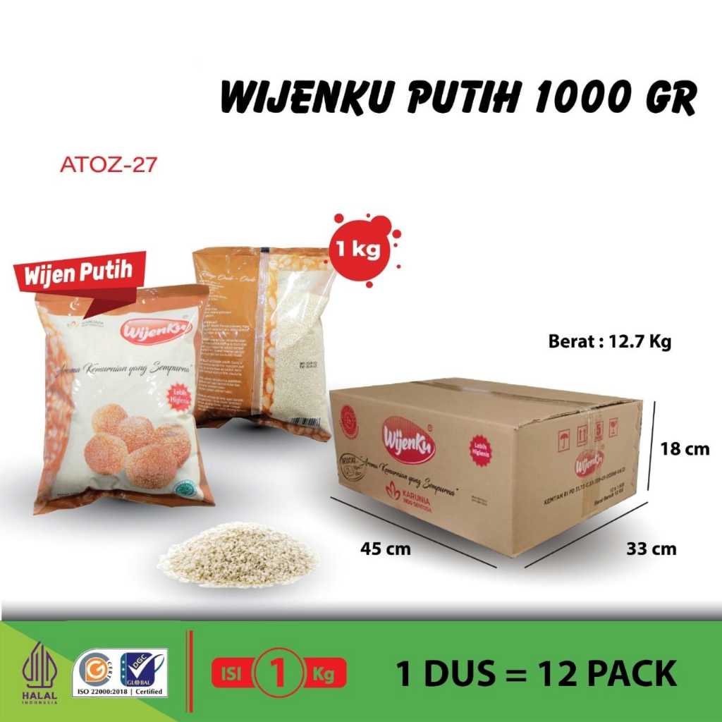 

WIJENKU, wijen putih India 1Kg / Sesame seeds super premium