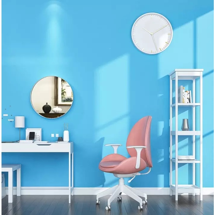 WALLPAPER STIKER DINDING POLOS BIRU LAUT 45CM X 9M