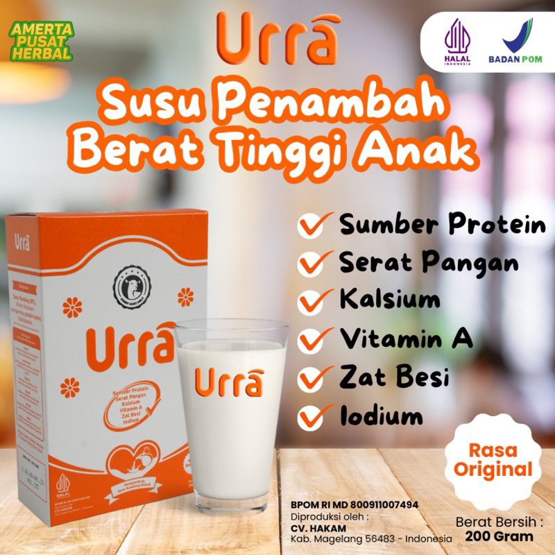 

Urra Susu kambing Etawa 200g Premium Quality Tumbuh Kembang anak