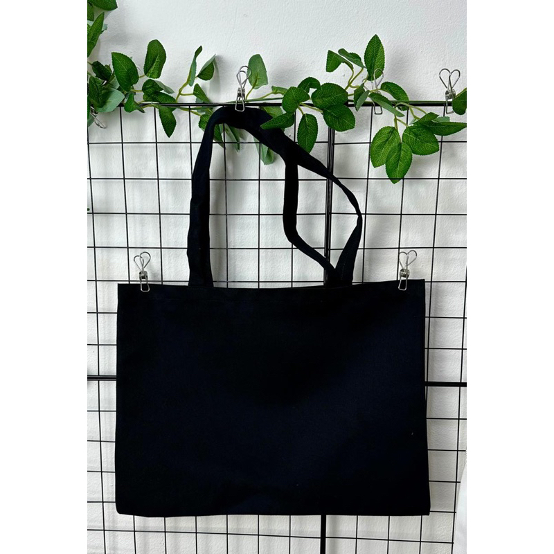 Tas Totebag Landscape atau Tas Jinjing Berbahan Kanvas Polos/ Tas Hitam Polos/ Tas Putih Polos
