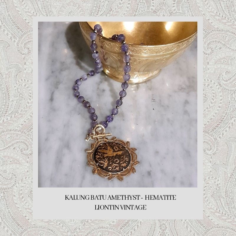 KALUNG BATU AMETHYST LIONTIN VINTAGE