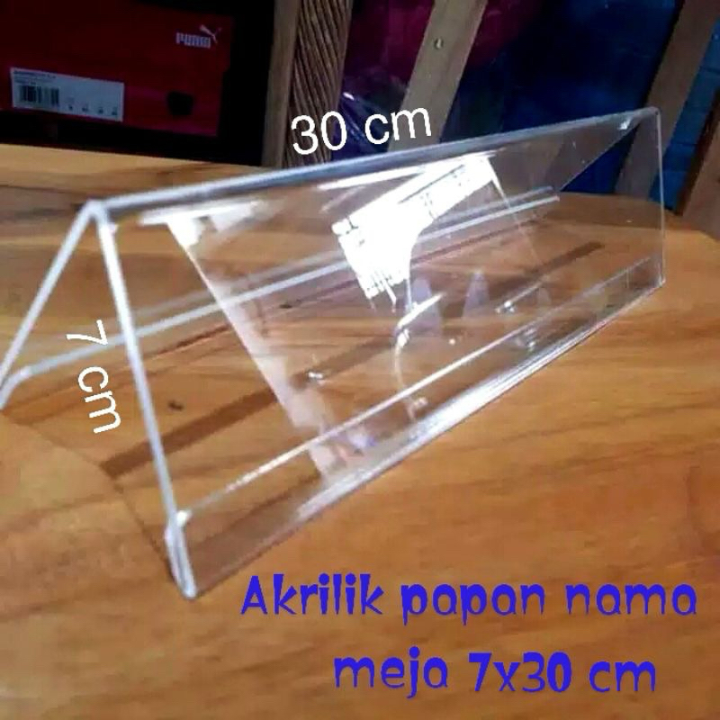 

Papan nama meja akrilik acrylic name desk ukuran 7 x 30 Koala