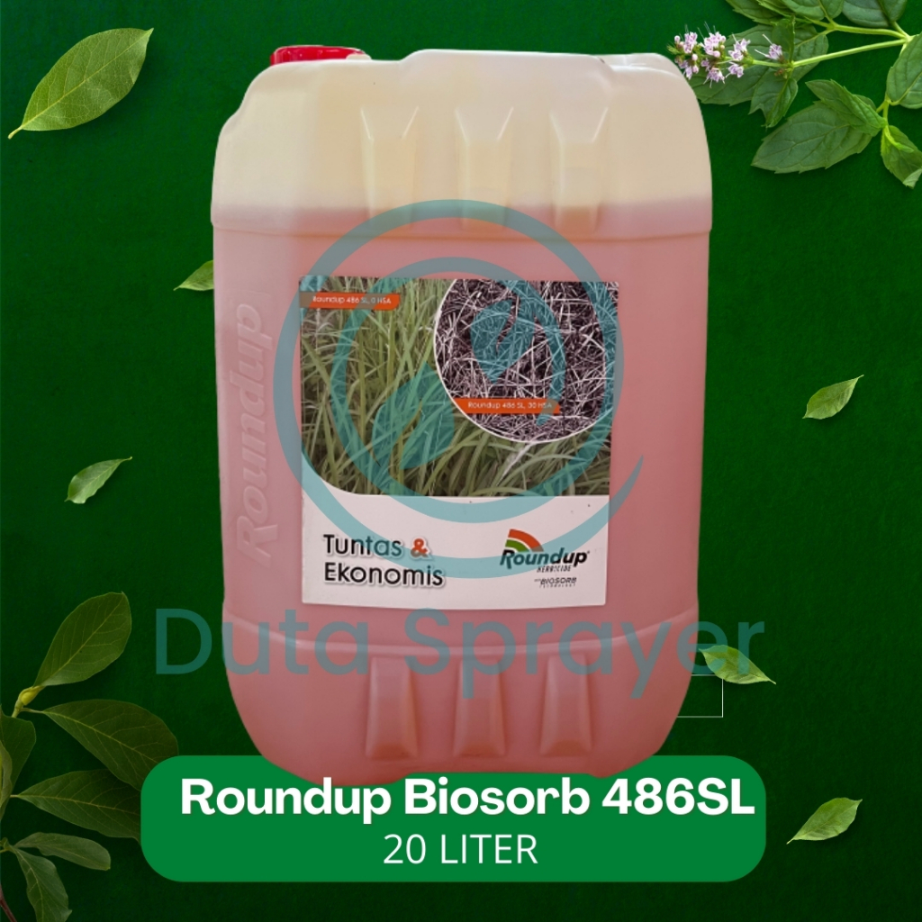 Roundup Biosorb 486 SL 20L Round Up 20 Liter Herbisida Pembasmi Gulma Rumput Alang-Alang Glifosat 20