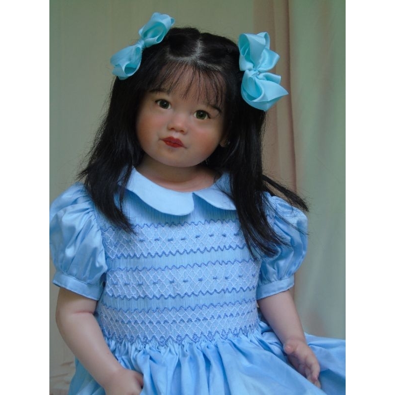 Smocked Dress Anak Baby Blue