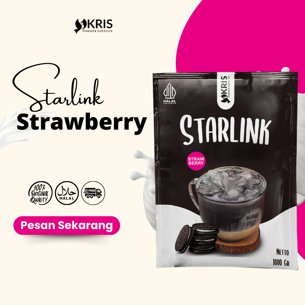 

Bubuk Minuman Strawberry , Banana, Avocado, Lychee 1000gr - Starlink Powder