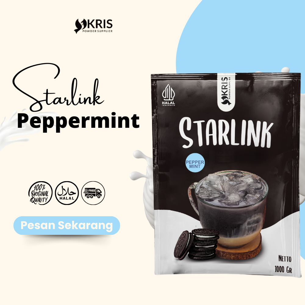 

Bubuk Minuman White Coffee, Tiramisu, Peppermint 1000gr - STARLINK Powder