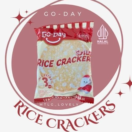 

HALAL Snack Rice Crackers GO-DAY | Biskuit Krekers Beras 16.5 gram