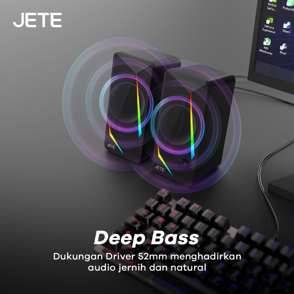 Speaker PC Komputer Laptop JETE SC101 5 Watt with LED Light - Garansi 2 Tahun-5