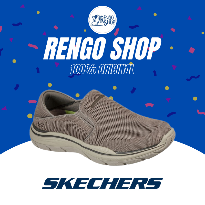 [Ori] Sepatu Slip On Pria Skechers Relaxed Fit Expected 2.0 204365/TPE