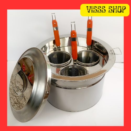 Dandang Mie Ayam Kocok  Panci Tong Bakmie Sekat 3