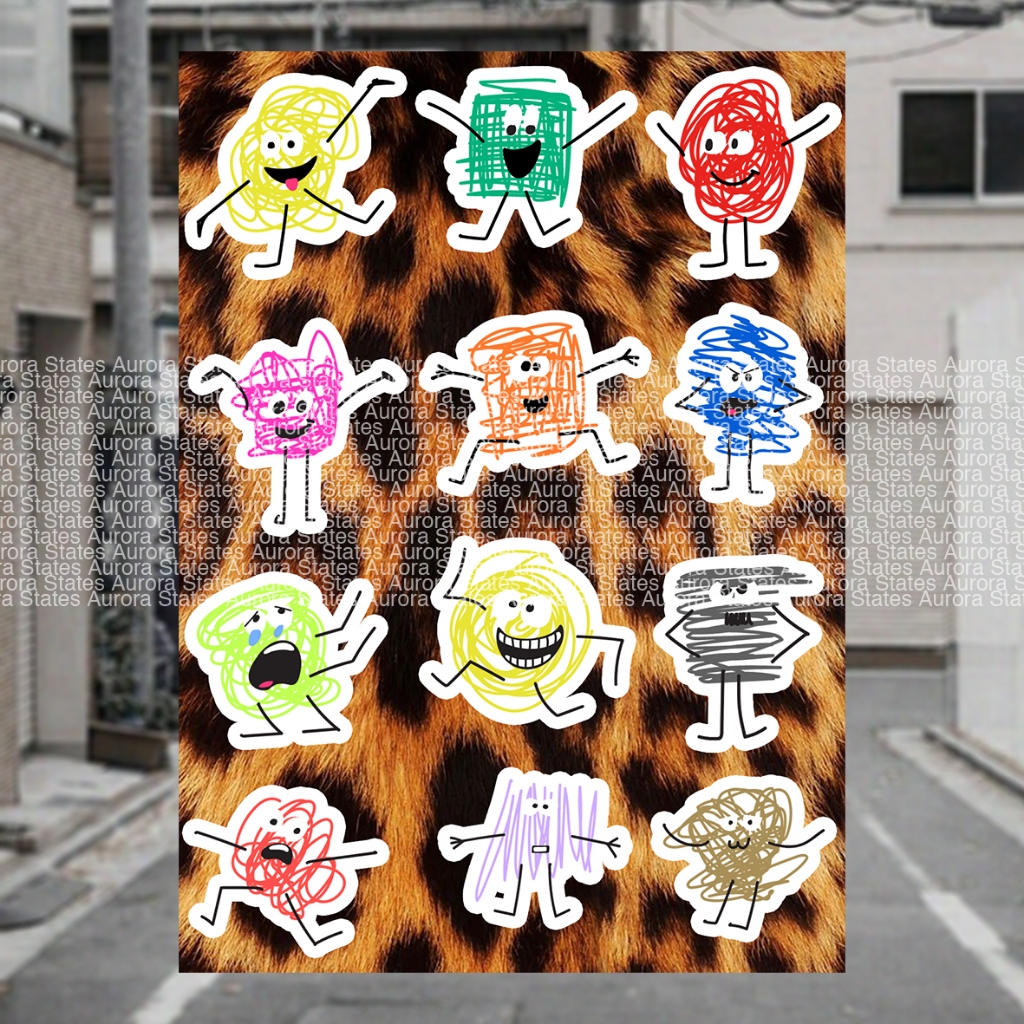 

Doodle Sticker Aesthetic | Sticker Scrapbook | Stiker Jurnal Sticker Waterproof