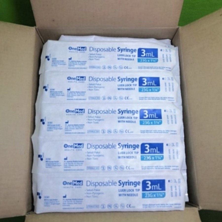 Syringe Onemed 3cc Jarum Suntik 3cc Spuit 3cc Onemed