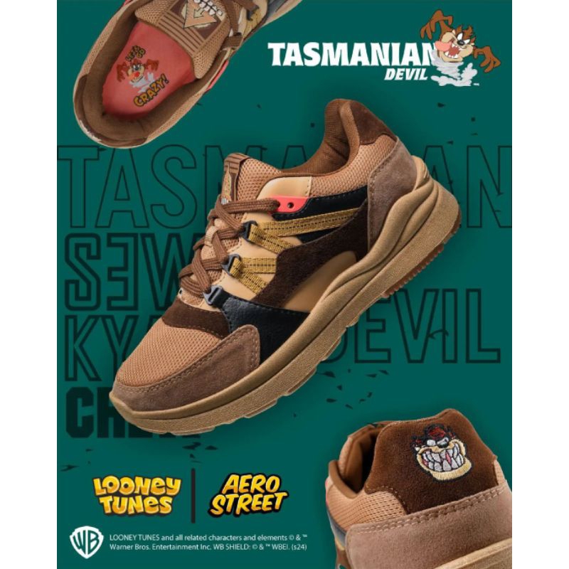 AEROSTREET X LOONEYTUNES TAZMANIAN SEPATU Size 41 & 43  Sepatu Limited Editon Cewek Cowok Unisex Cas