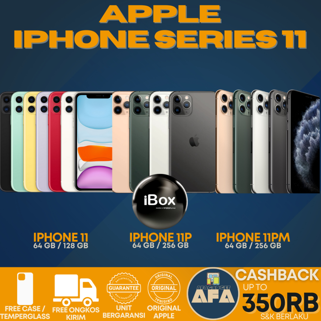 (IBOX) Apple iPhone 11 | 11 PRO MAX 512GB 256GB 64GB Original Fullset Second Garansi Resmi Indonesia All Operator