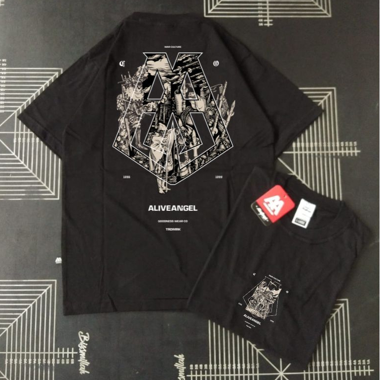 Kaos Distro Pria & Wanita Black Tees Bootleg Casual / T-shirt Streetwear Cowo / Warriror / Original 