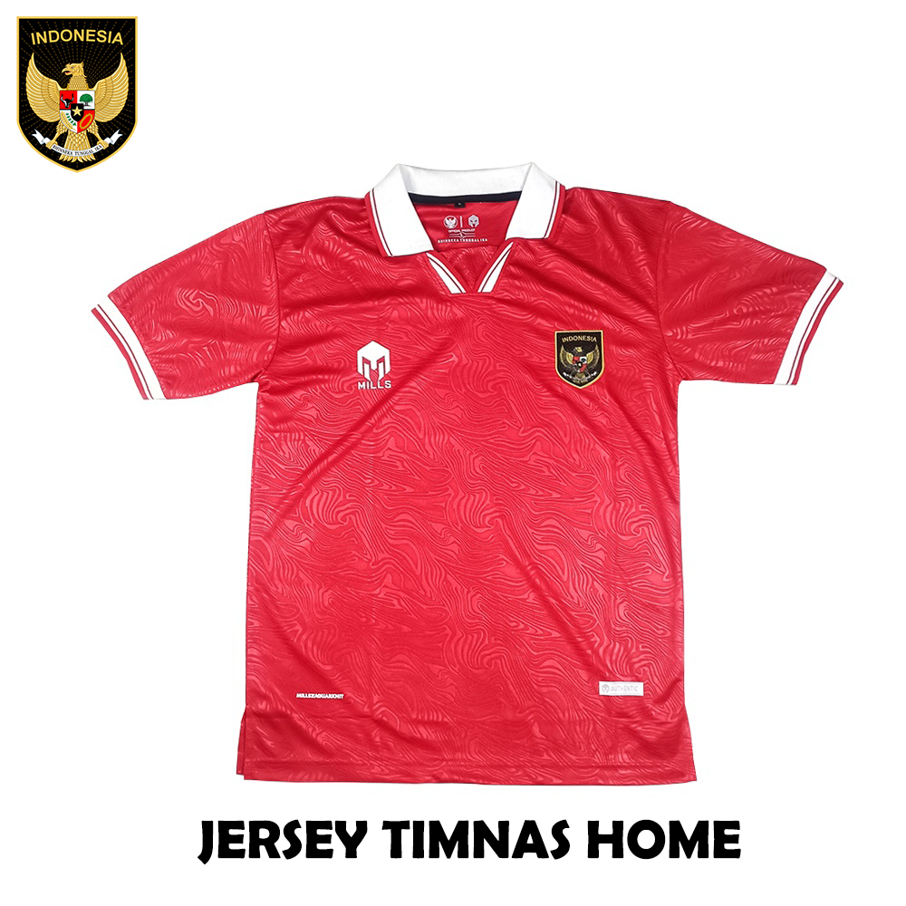 Jersey Timnas Indonesia Home Away Third Uniseks Bahan Topo Emboss Premium Jersey GO