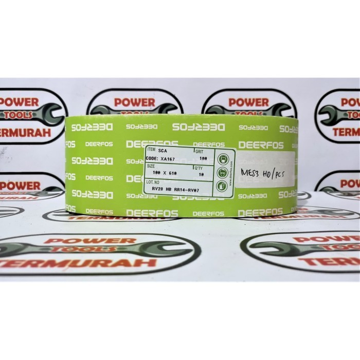 

Kertas Amplas Belt Sander Grit #100 100mm x 610mm DEERFOS KOREA WIPRO