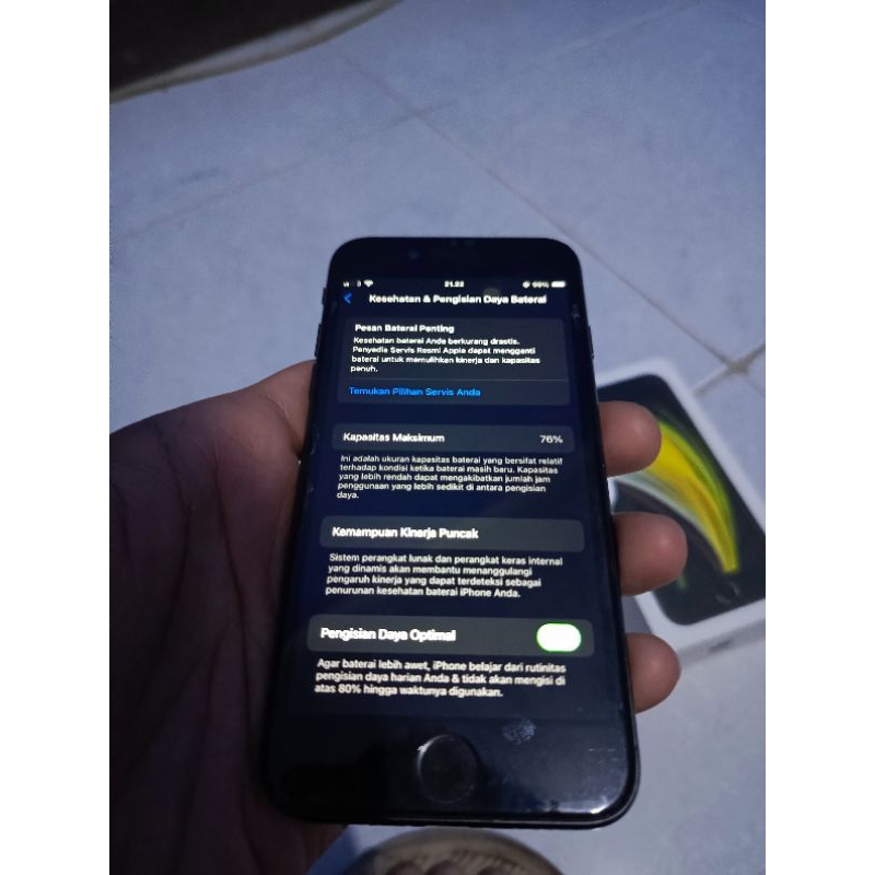 Iphone SE gen-2 2020 64gb ex-inter warna Black