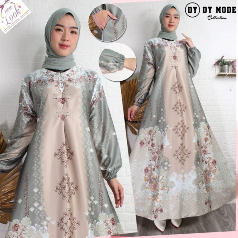 Baju Gamis Mewah Premium Model Payung Bahan Dior Silk Original