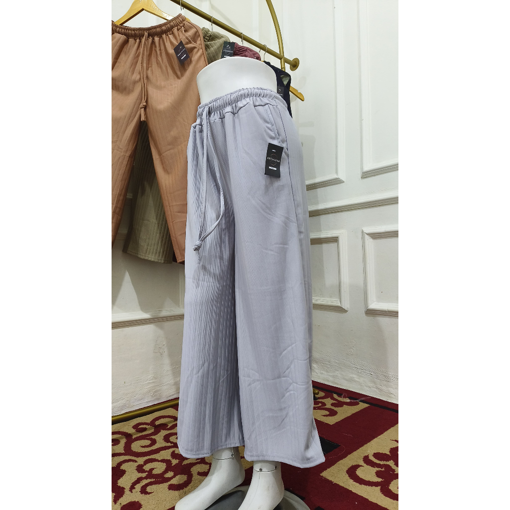 Celana Kulot hornet premium tali serut/Kulot knit premium tali serut