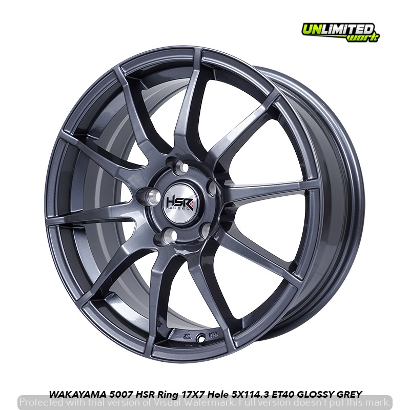 Velg HSR Jari Jari Warna Grey R17 Buat Mobil Xpander, Innova, Ertiga Ring 17