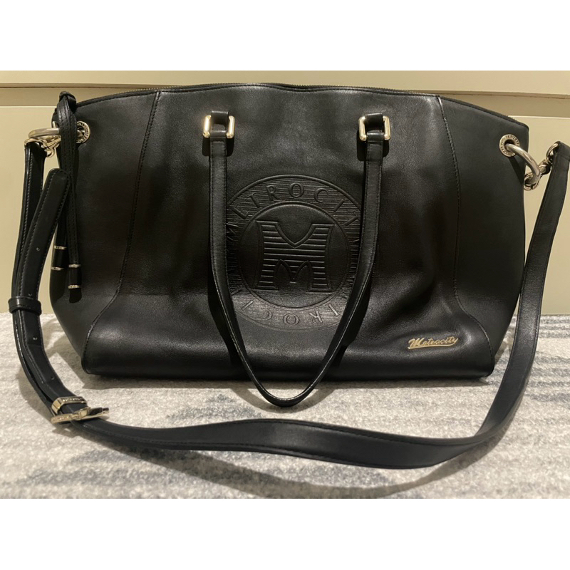 METROCITY Kulit Asli Original Tote dan Sling Bag in Black - Preloved Good Condition
