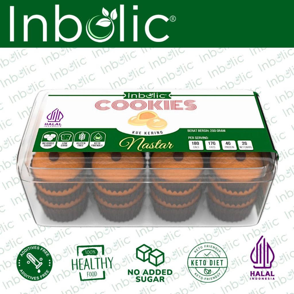 

Inbolic Low Carb Nastar - Nastar Rendah Karbohidrat - Keto Friendly