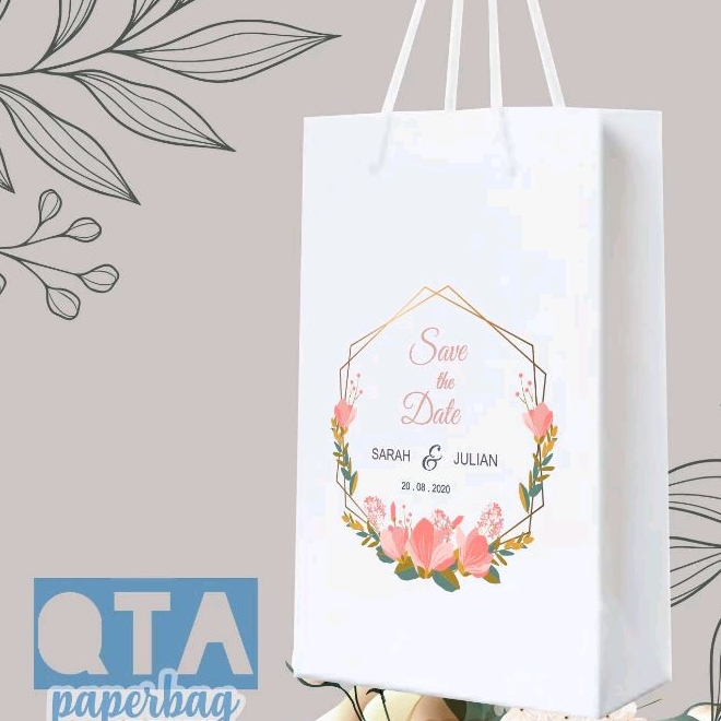 

paperbag putih custom pot hidroponik 5*5*11