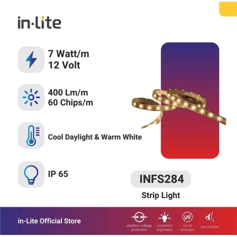 INLITE - Lampu Led Strip INFS284 5M / LED Strip / Lampu Hias / Lampu Inlite