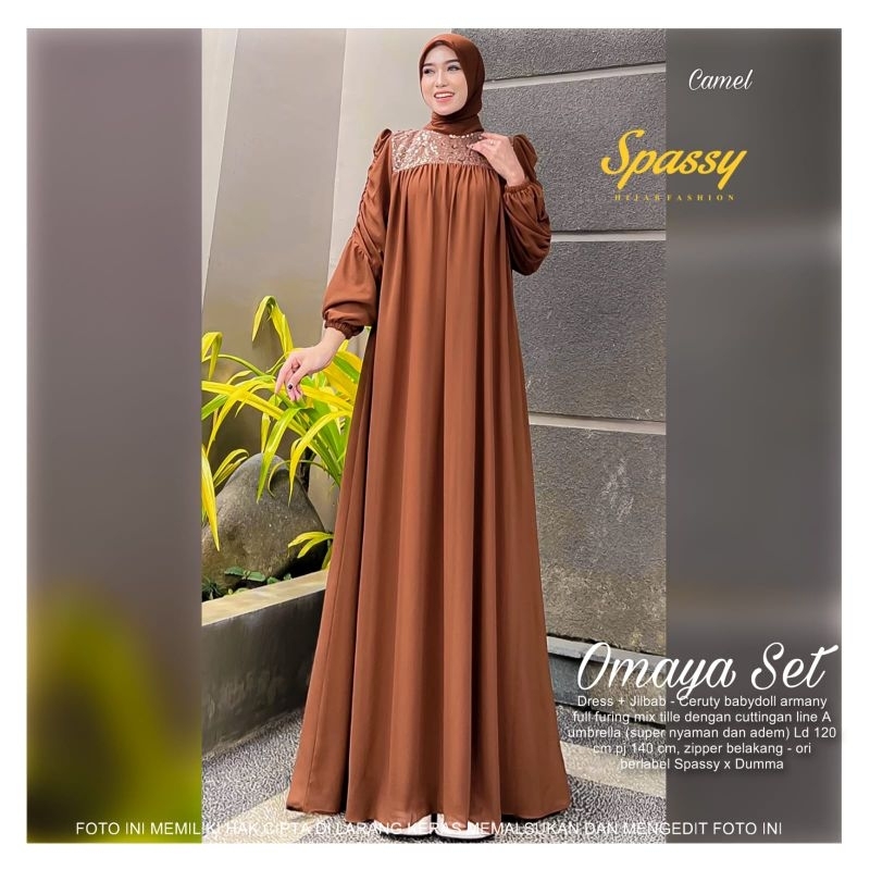 OMAYA SET HIJAB / DRESS OMAYA Spassy x Dumma
