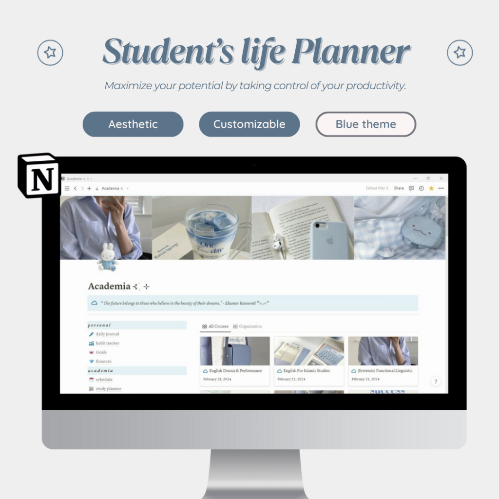 Student Planner Notion Template