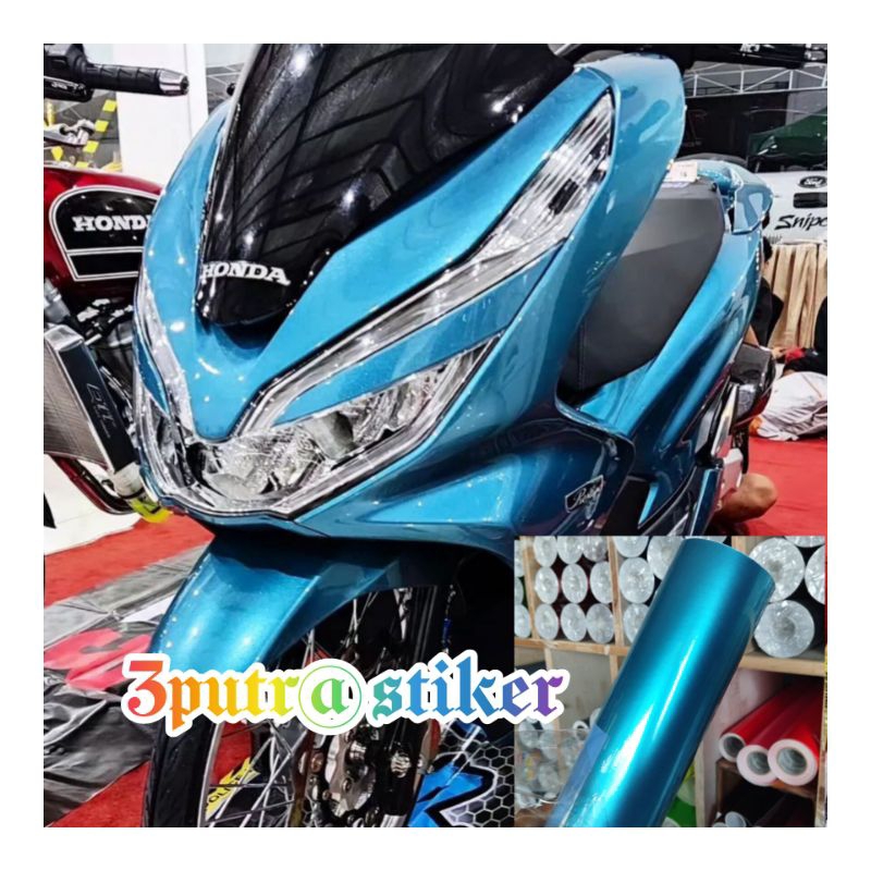 skotlet stiker sky blue candy metalik