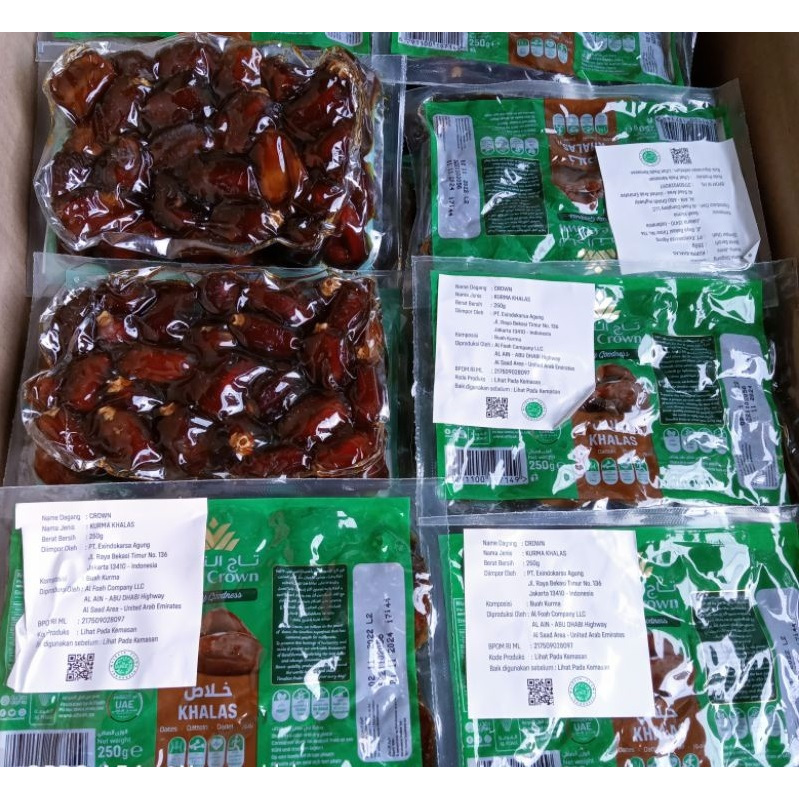 

Kurma Datecrown Khalas 250gr kemasan vacum