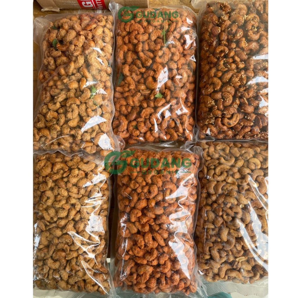 

Kacang Mede Aneka Rasa Rasa 1kg Kacang Mete Mente Utuh Original Pedes Crispy Thailand Madu Wijen