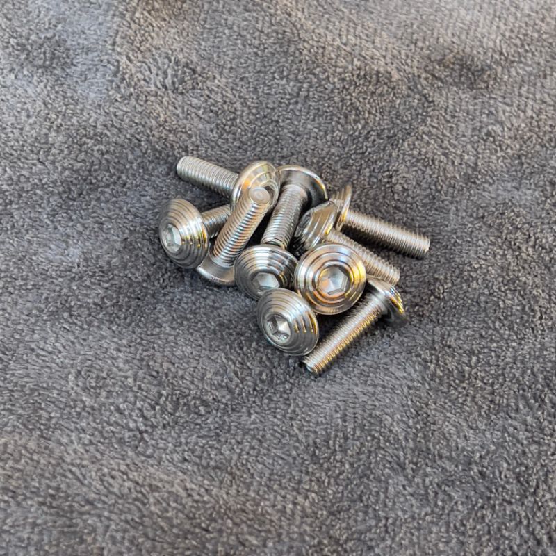 baut dek tengah mio ,baut gantungan custom piramid,spiral handmade stainless Custom Bubut